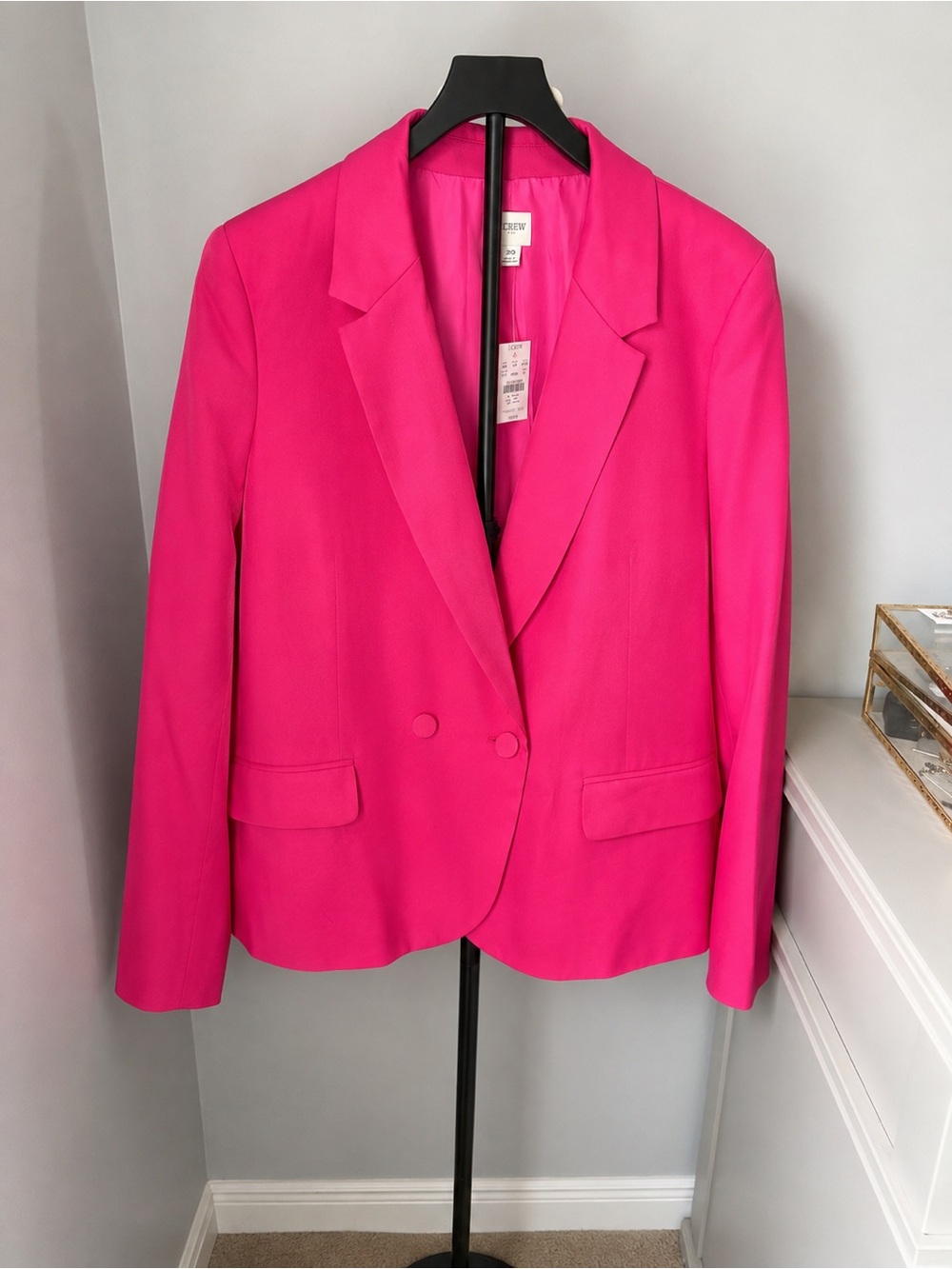 NWT! J.Crew Regent Blazer Pink Fuchsia Size 20